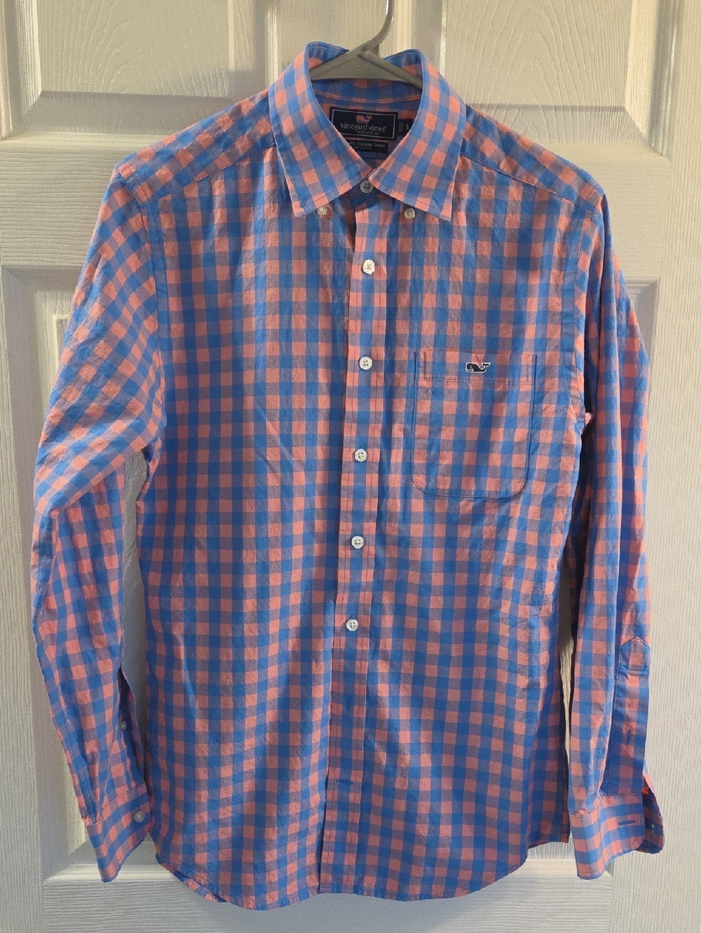 Vineyard Vines Blue and Pink Gingham Button-Down Shirt